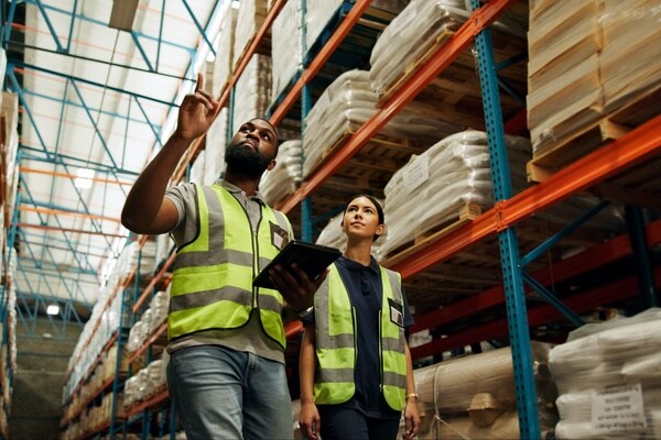 Warehouse-workers-checking-inventory-stock